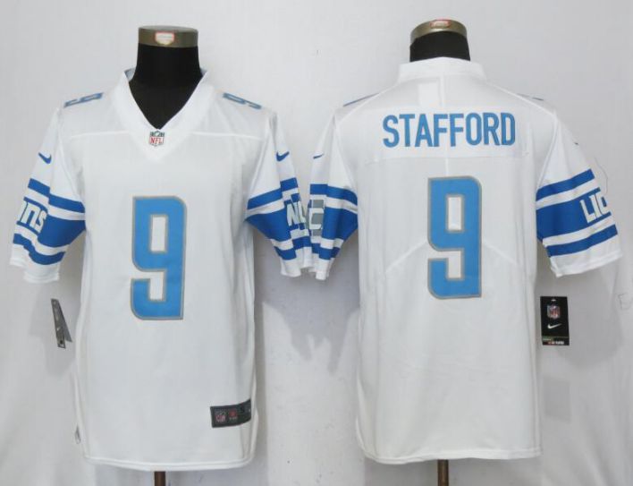 Men Detroit Lions 9 Stafford White Vapor Untouchable Limited Player NFL Jerseys